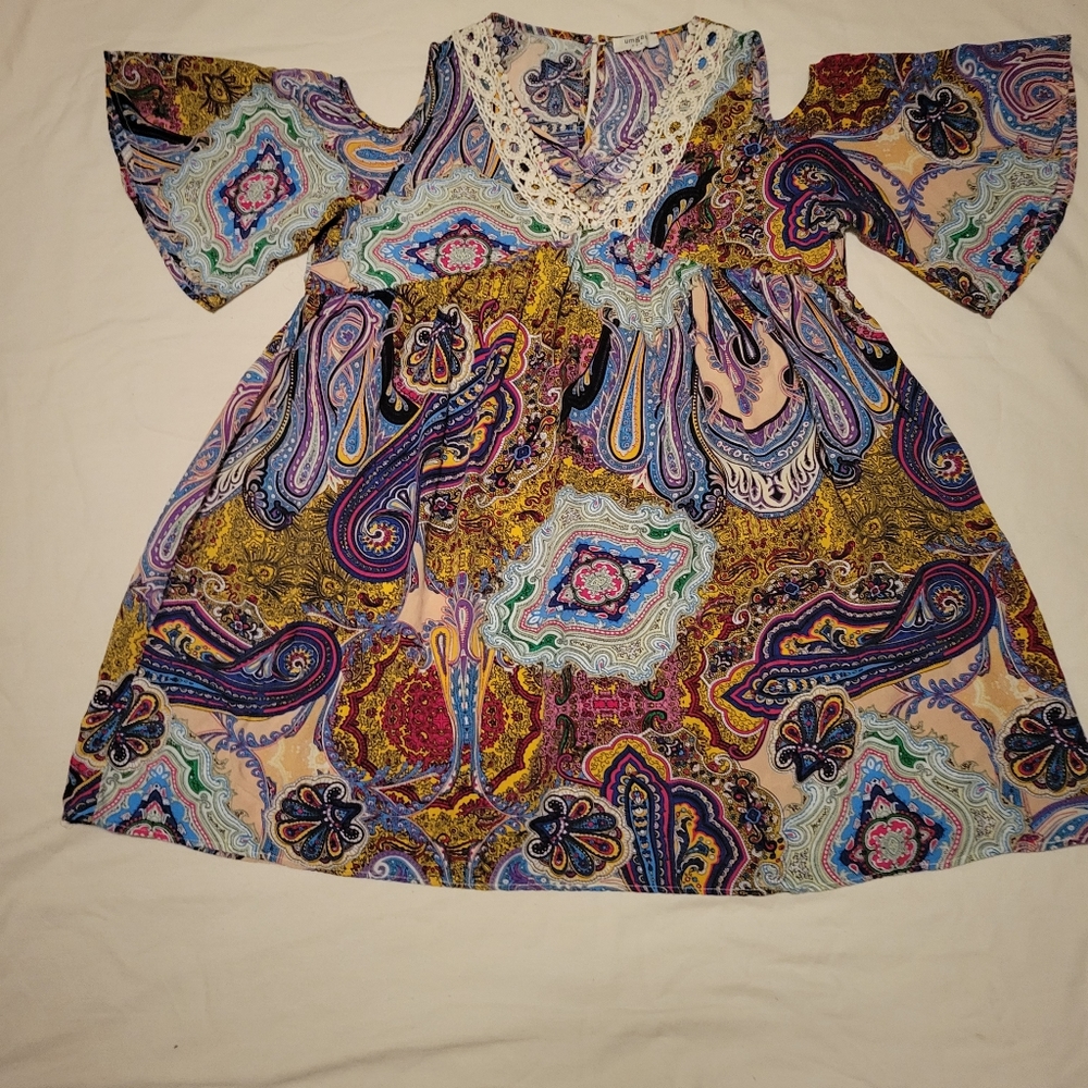 Umgee - Boho Cold Shoulder Blouse